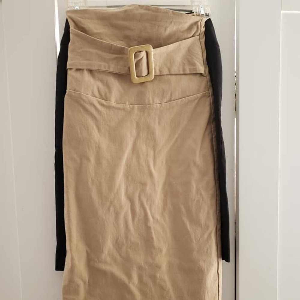 Khaki Pencil Skirt